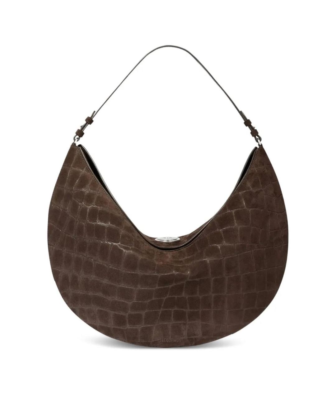 JACQUEMUS Коричневая кожаная сумка через плечо, фото 1