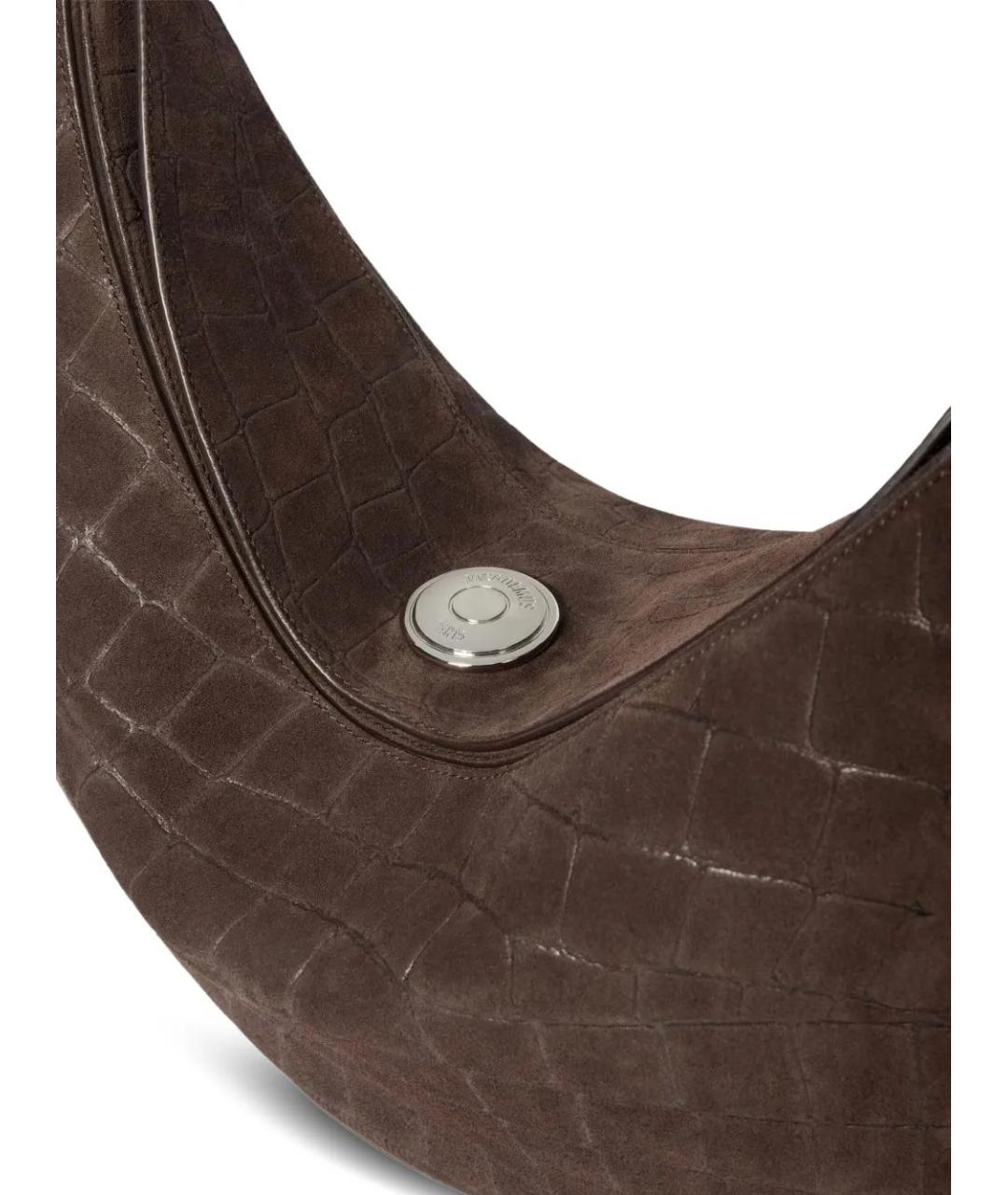 JACQUEMUS Коричневая кожаная сумка через плечо, фото 4