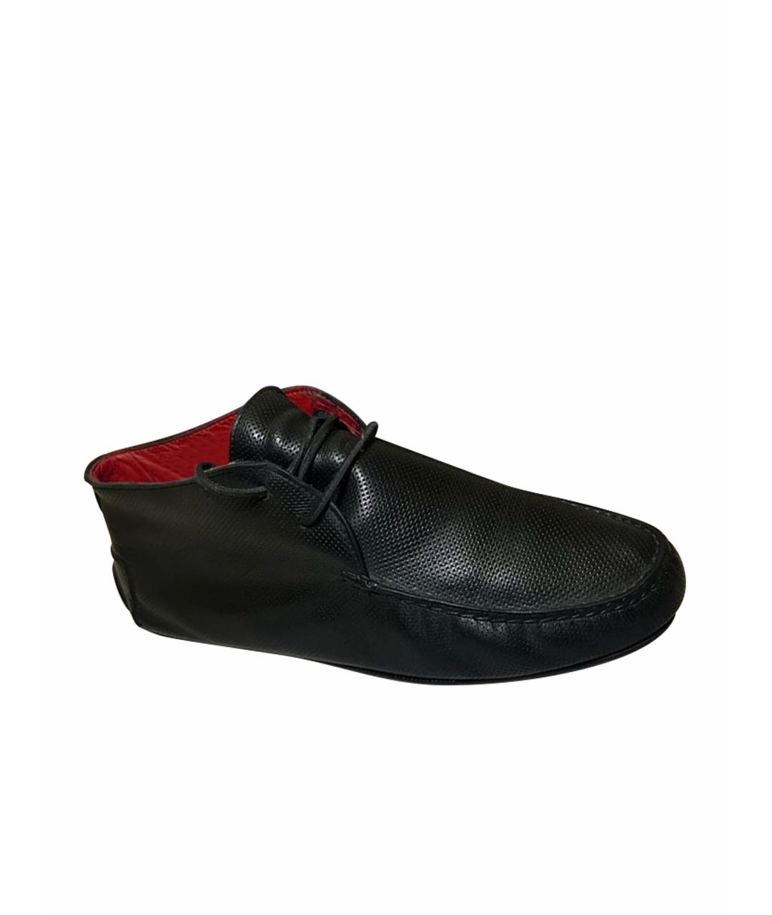 RALPH LAUREN Черные кожаные мокасины, фото 1