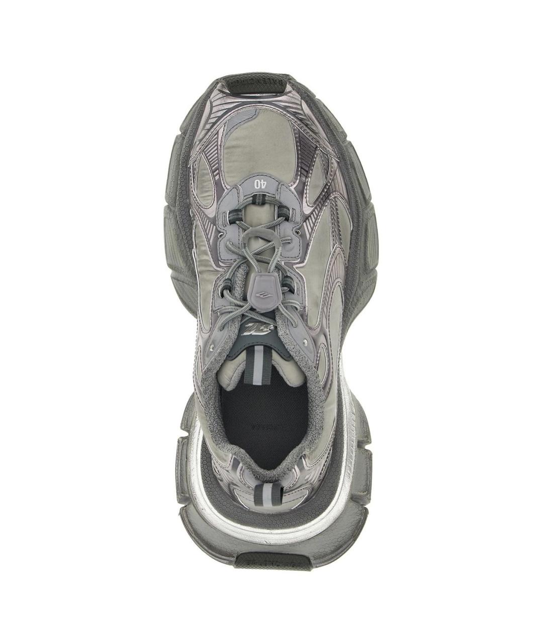 BALENCIAGA Серые низкие кроссовки / кеды, фото 4