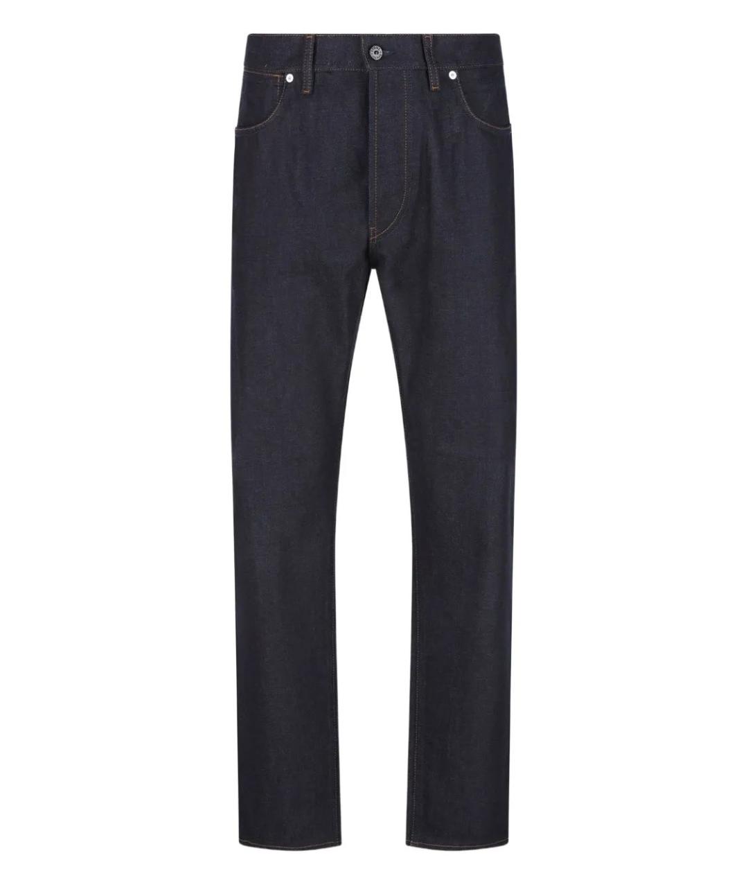 STONE ISLAND Темно-синие хлопковые повседневные брюки, фото 1