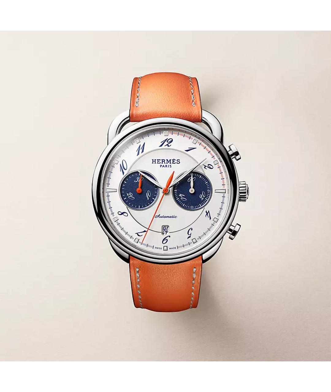 HERMES Серые стальные часы, фото 3