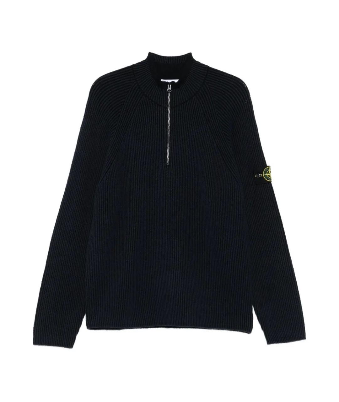 STONE ISLAND Синий шерстяной джемпер / свитер, фото 1