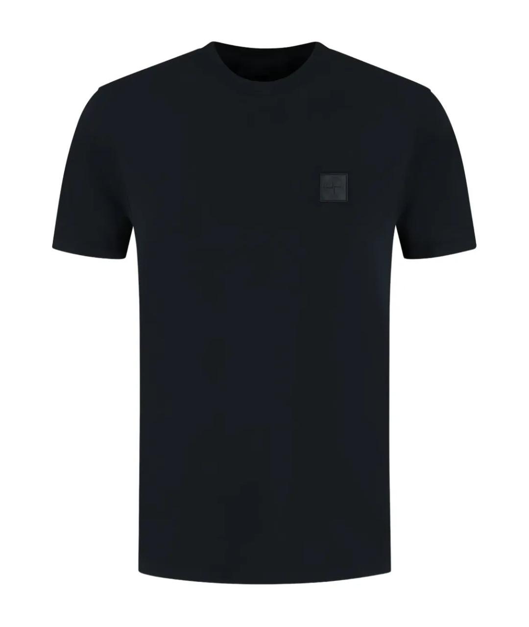 STONE ISLAND Синяя хлопковая футболка, фото 1
