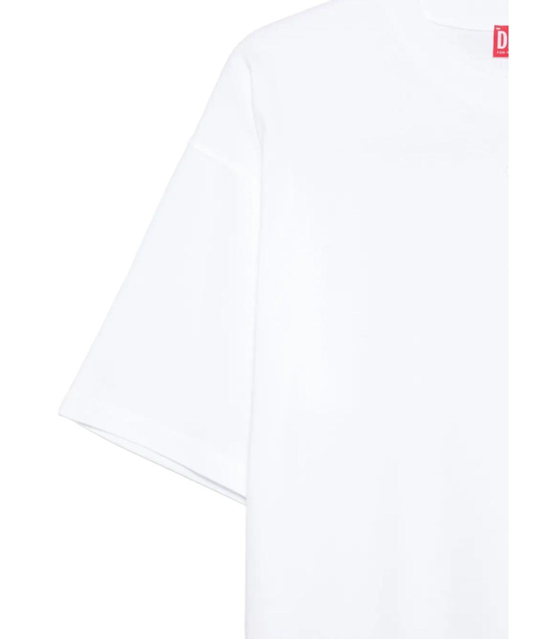 DIESEL Белая хлопковая футболка, фото 3