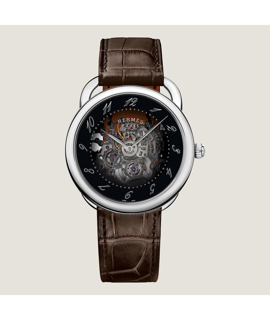 HERMES Серые стальные часы, фото 5