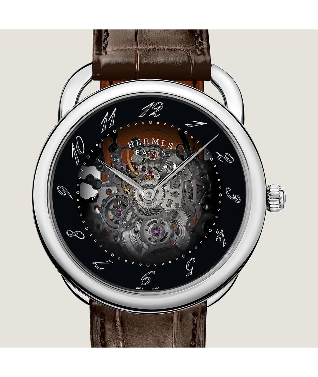 HERMES Серые стальные часы, фото 2