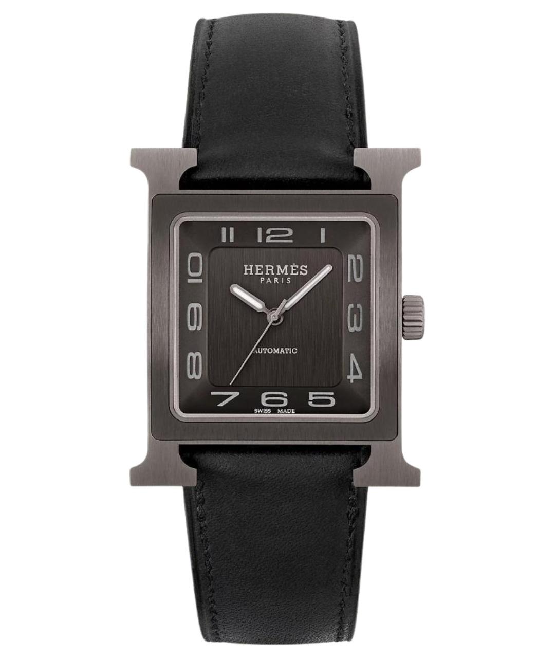 HERMES Черные титановые часы, фото 1