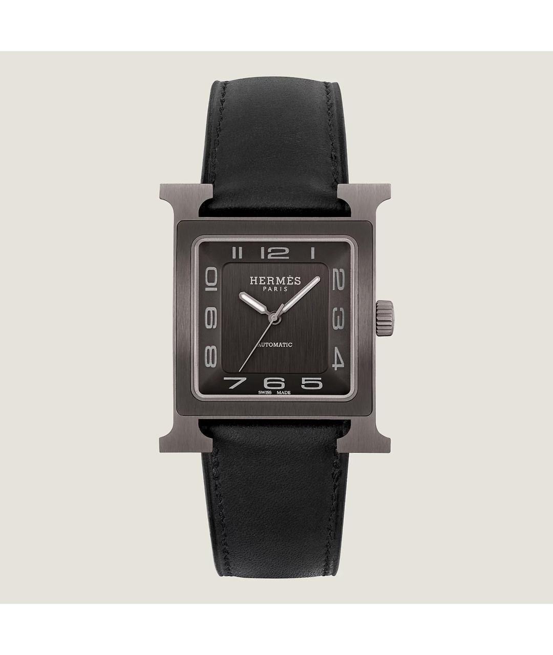 HERMES Черные титановые часы, фото 5