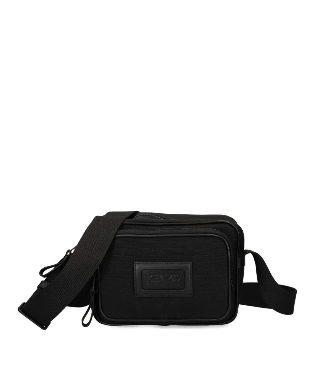 KENZO Черная синтетическая сумка на плечо, фото 1