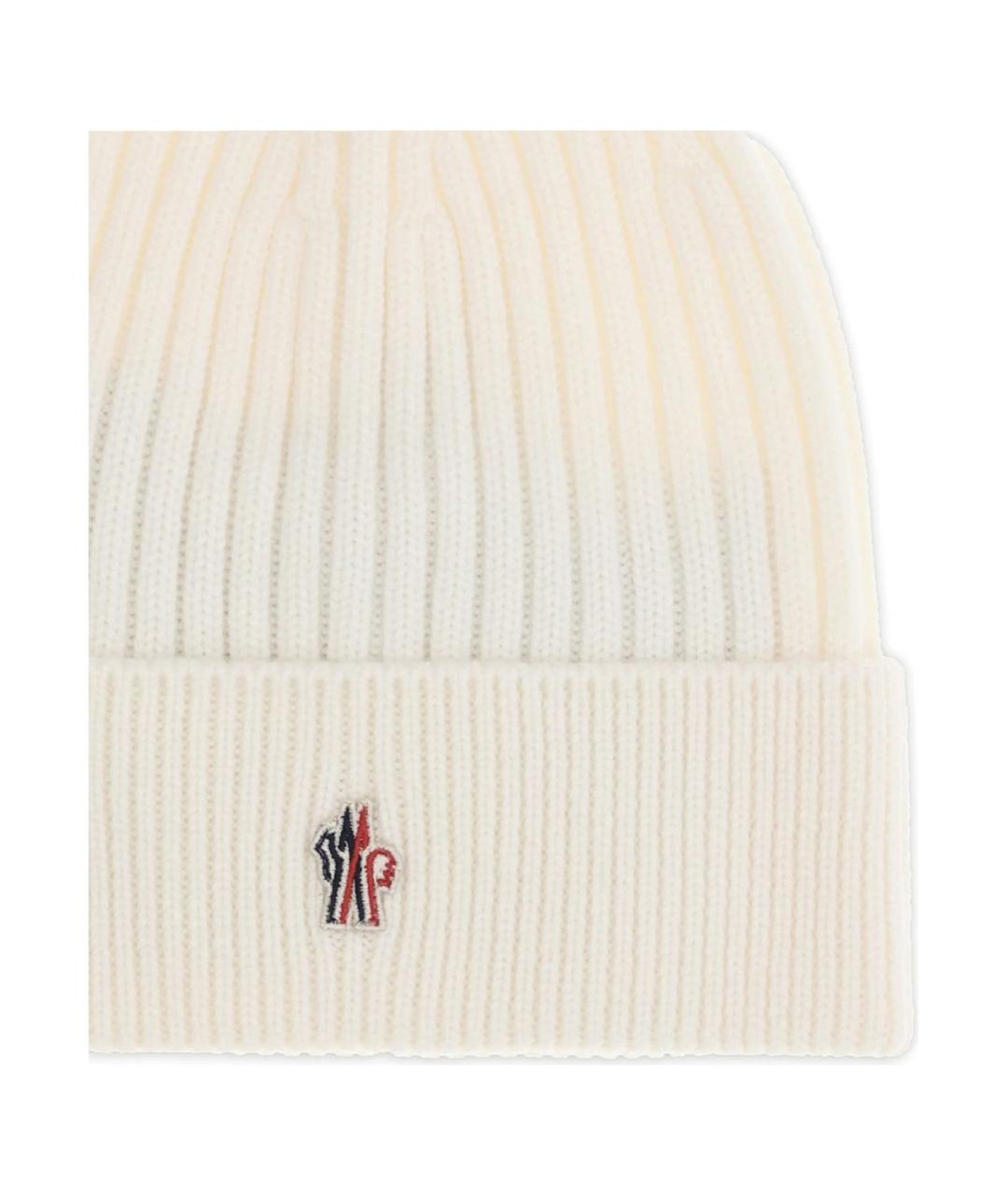 MONCLER Бежевая шерстяная шапка, фото 3