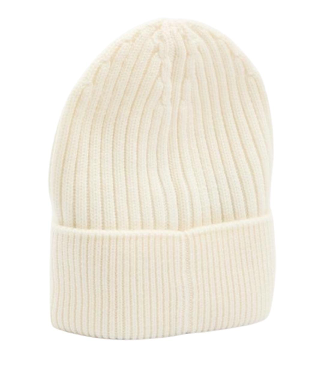 MONCLER Бежевая шерстяная шапка, фото 2