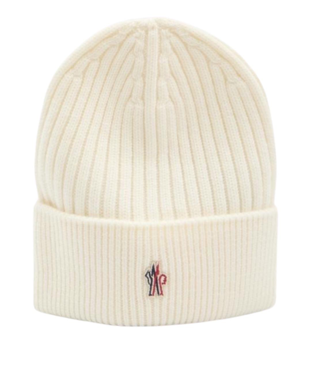 MONCLER Бежевая шерстяная шапка, фото 1