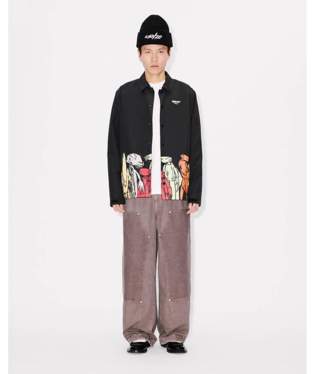 KENZO Черная хлопковая куртка, фото 3