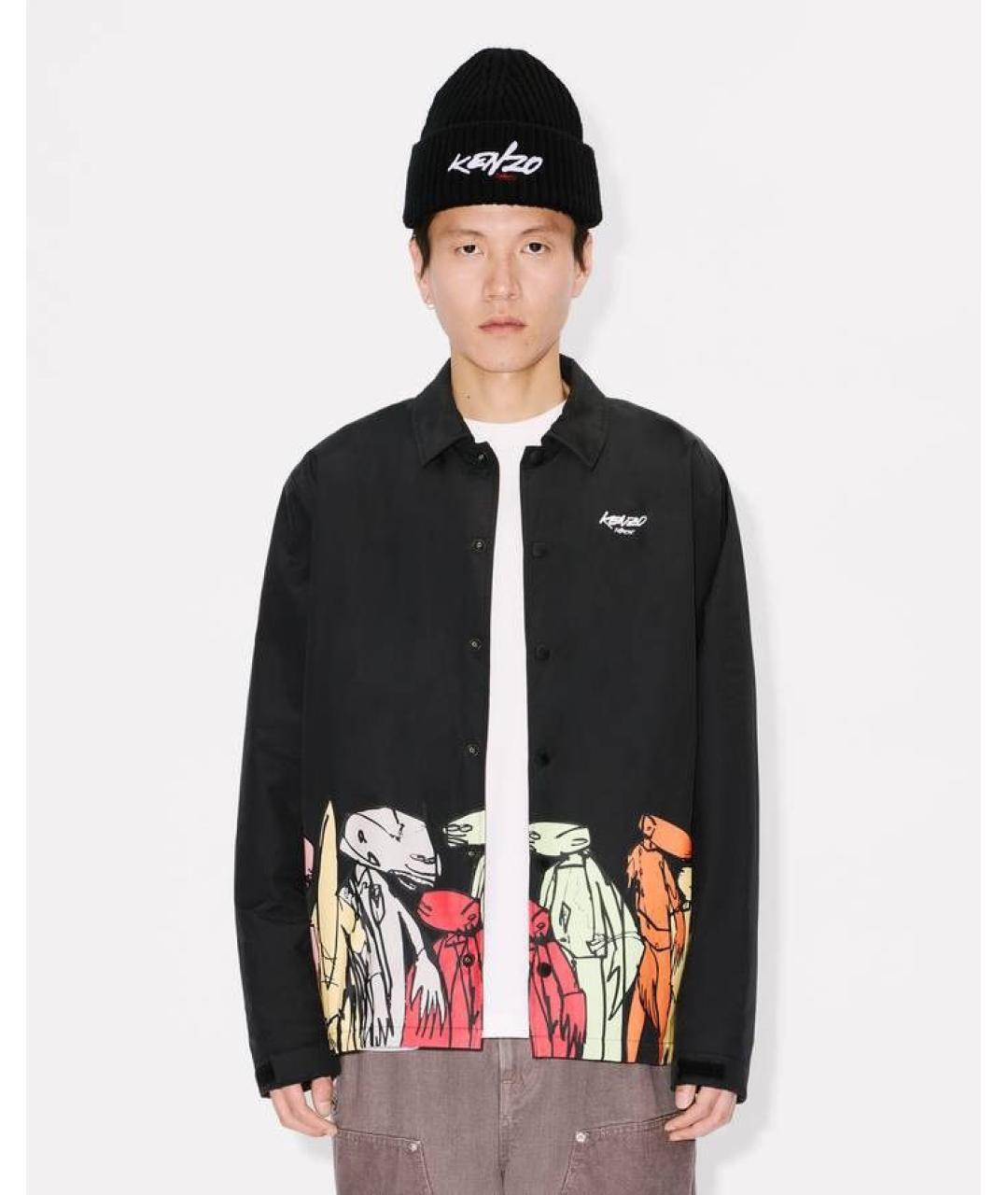 KENZO Черная хлопковая куртка, фото 4