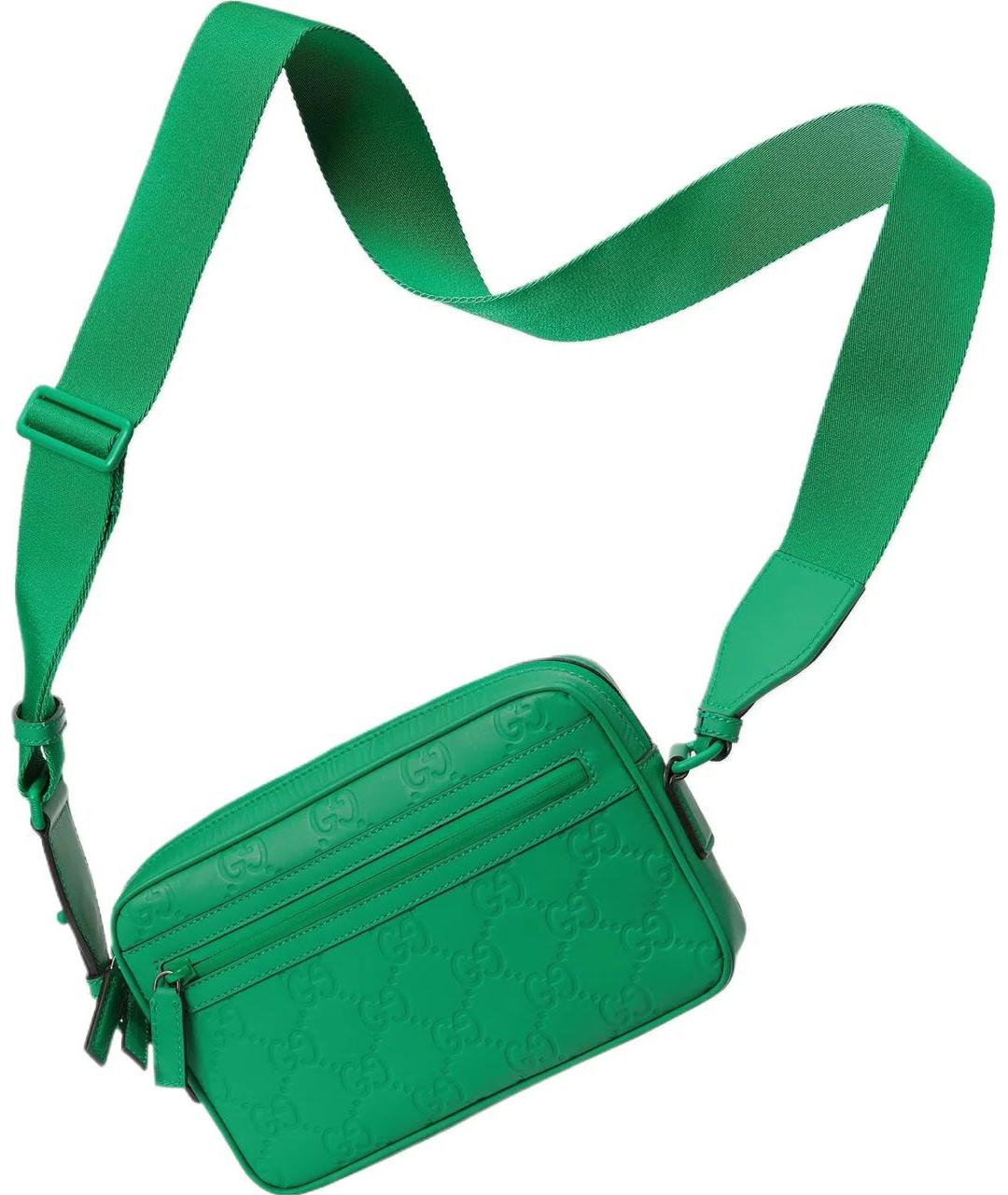 GUCCI Зеленая кожаная сумка на плечо, фото 2