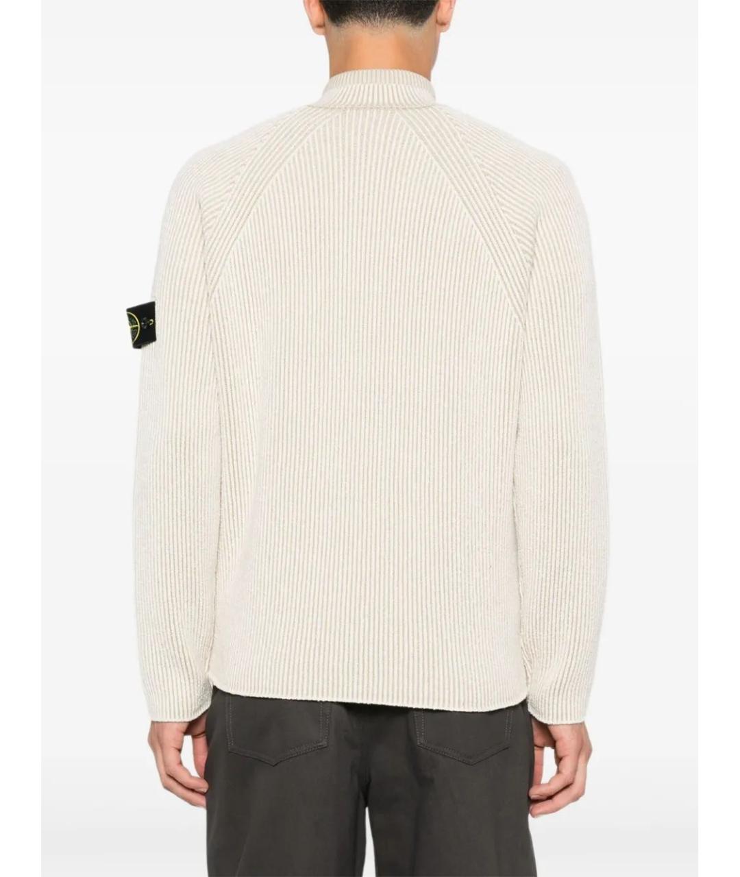 STONE ISLAND Белый шерстяной джемпер / свитер, фото 4