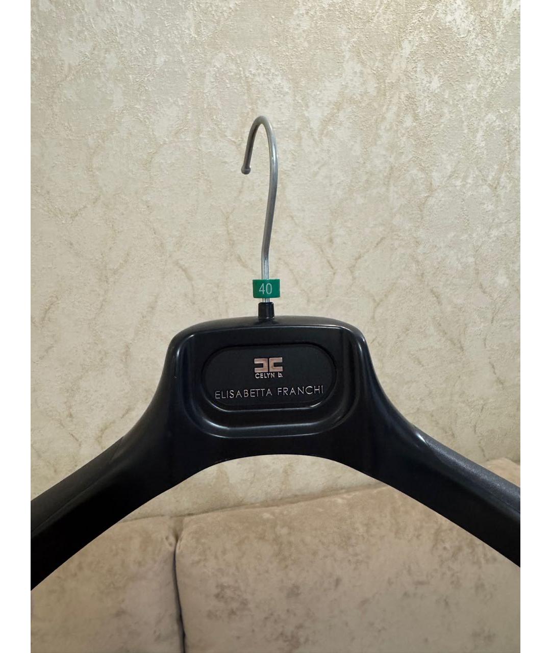 ELISABETTA FRANCHI Серый шерстяной тренч/плащ, фото 5