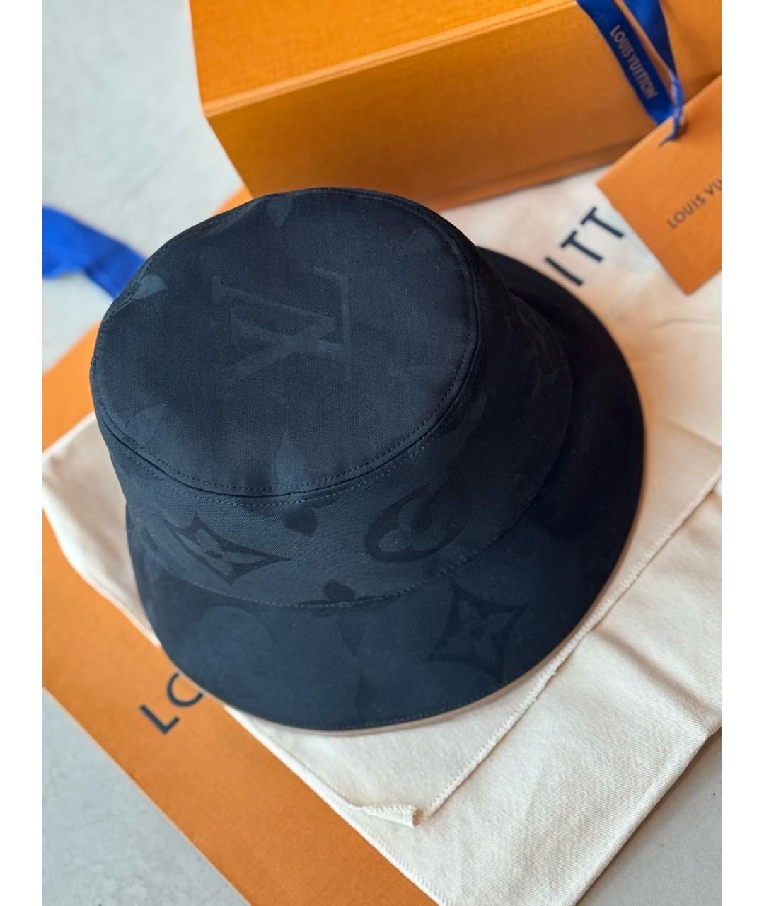 LOUIS VUITTON Черная хлопковая панама, фото 4