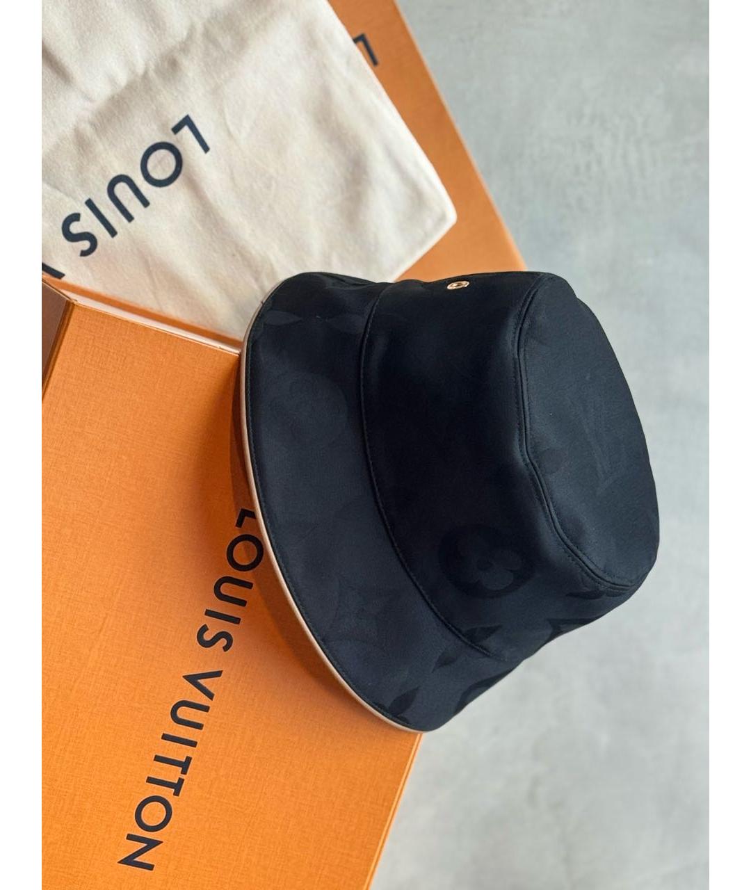 LOUIS VUITTON Черная хлопковая панама, фото 5