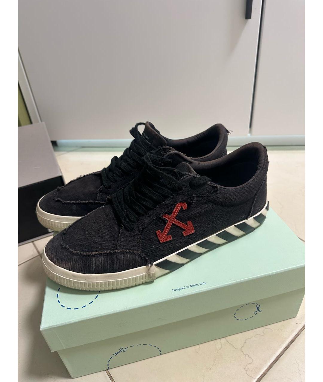 OFF-WHITE Мульти текстильные низкие кроссовки / кеды, фото 4