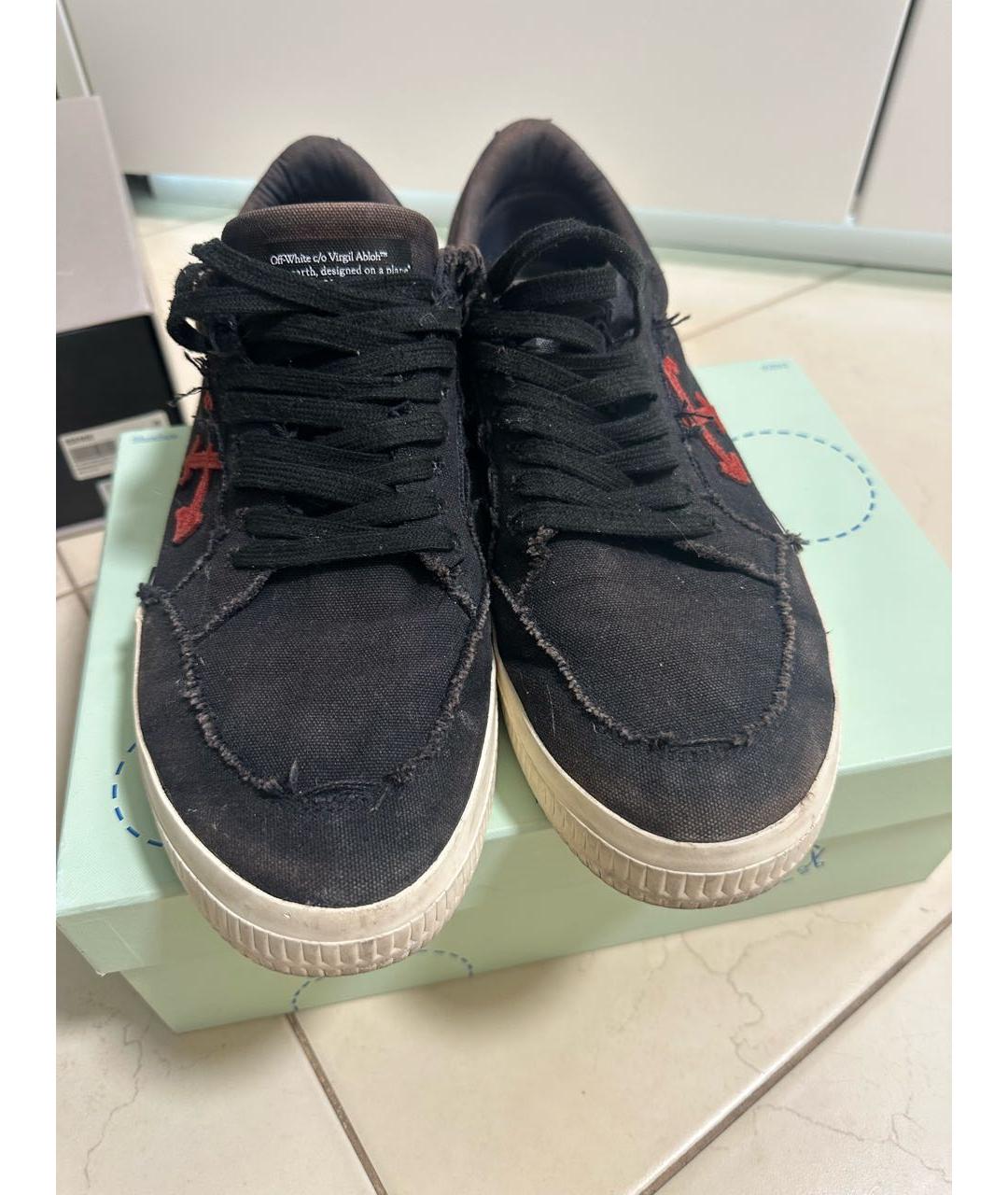 OFF-WHITE Мульти текстильные низкие кроссовки / кеды, фото 3