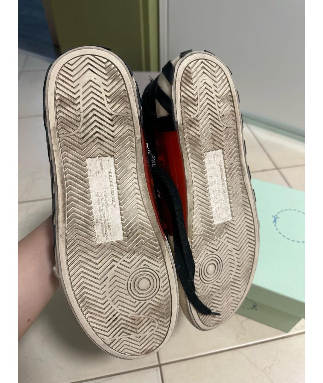 OFF-WHITE Мульти текстильные низкие кроссовки / кеды, фото 6