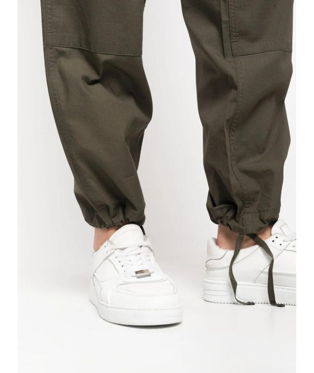 CARHARTT WIP Хаки хлопковые повседневные брюки, фото 5