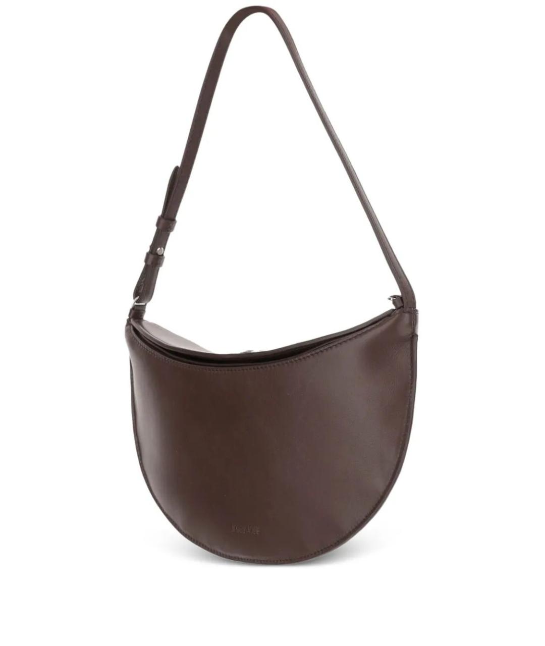 JACQUEMUS Коричневая кожаная сумка через плечо, фото 3