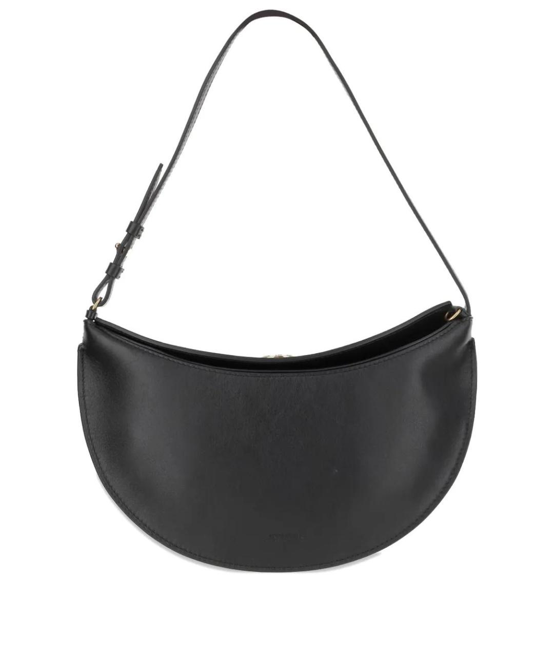 JACQUEMUS Черная кожаная сумка через плечо, фото 1