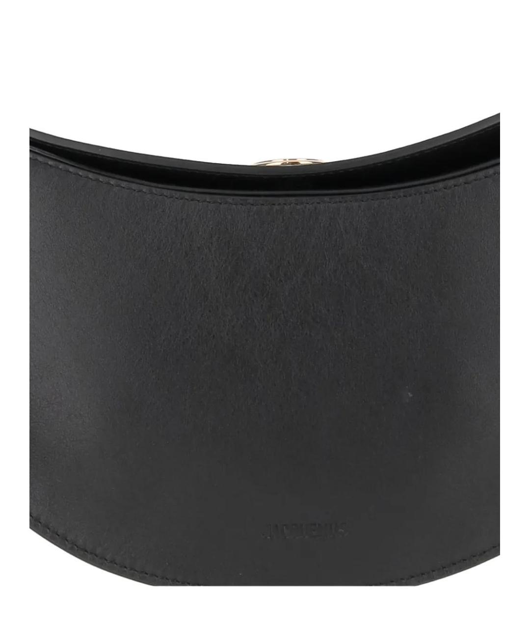 JACQUEMUS Черная кожаная сумка через плечо, фото 4