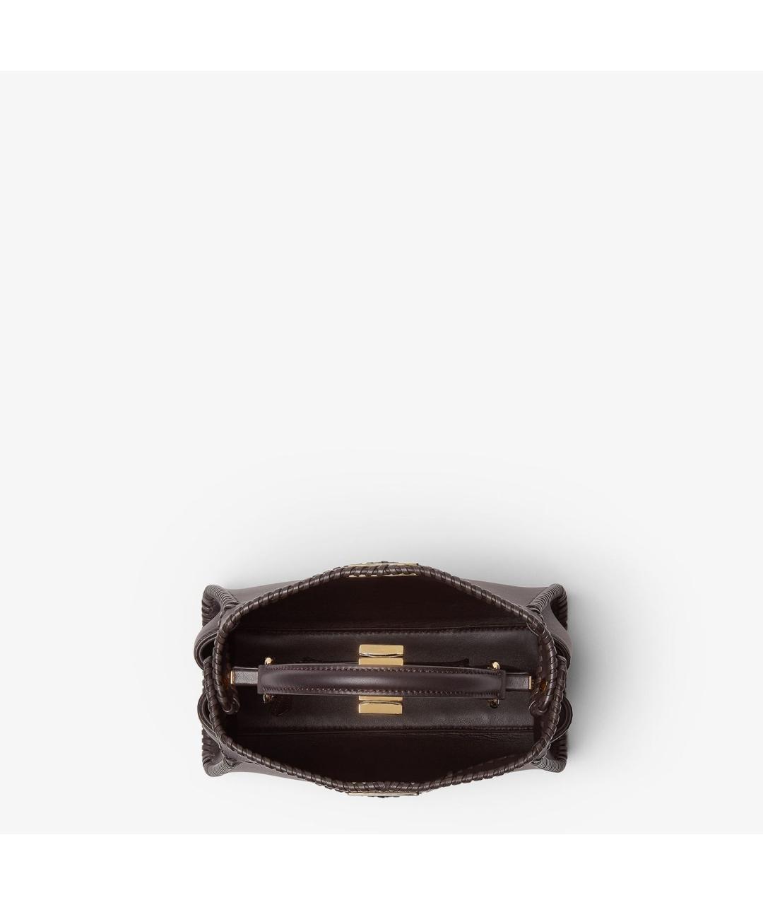 FENDI Коричневая кожаная сумка тоут, фото 4