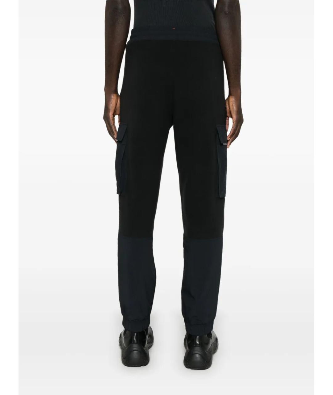 MONCLER Черные полиэстеровые повседневные брюки, фото 4