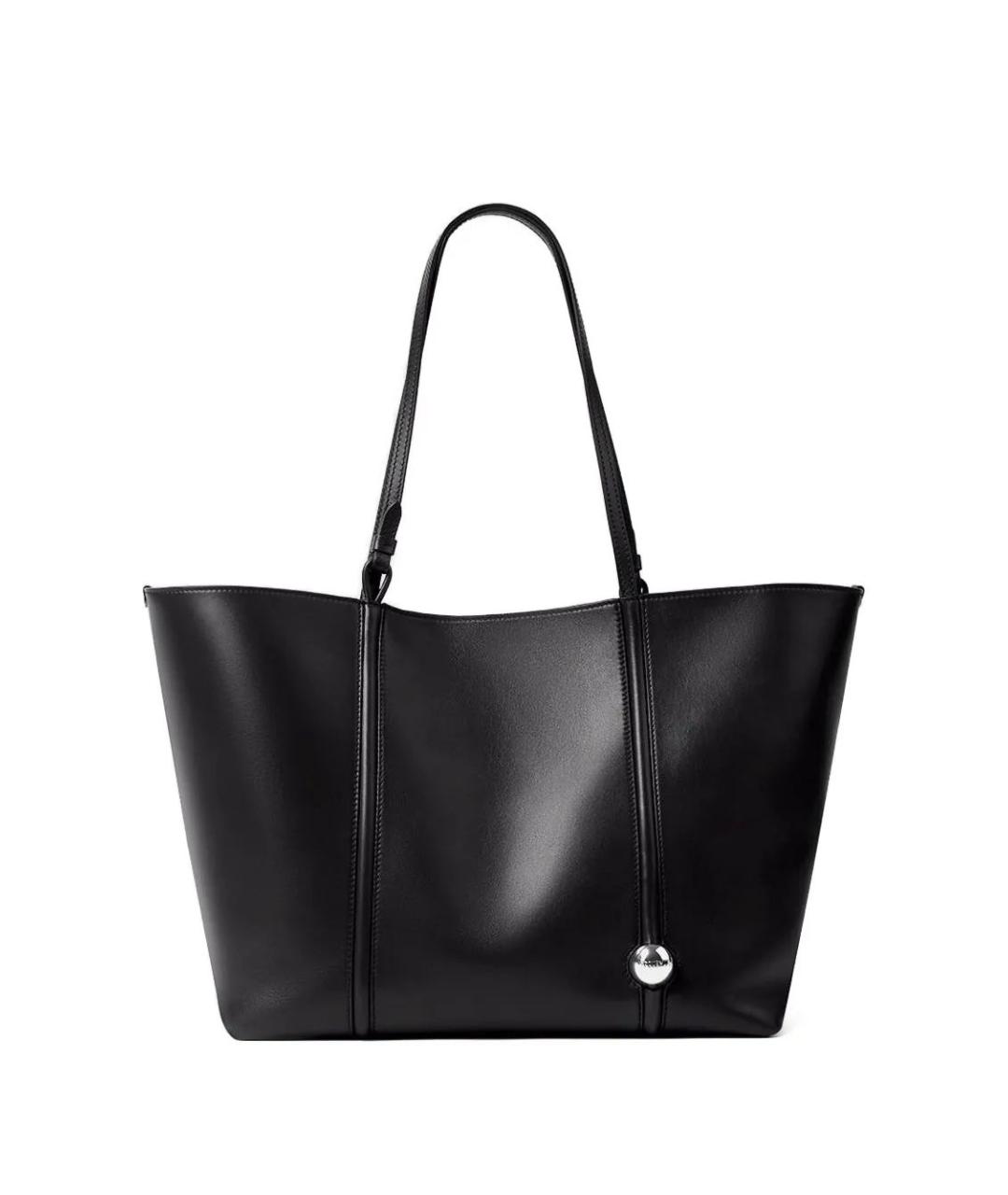 JACQUEMUS Черная кожаная сумка тоут, фото 1