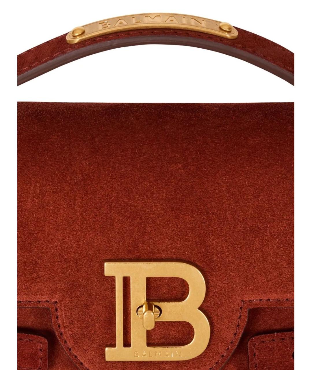 BALMAIN Красная замшевая сумка через плечо, фото 5