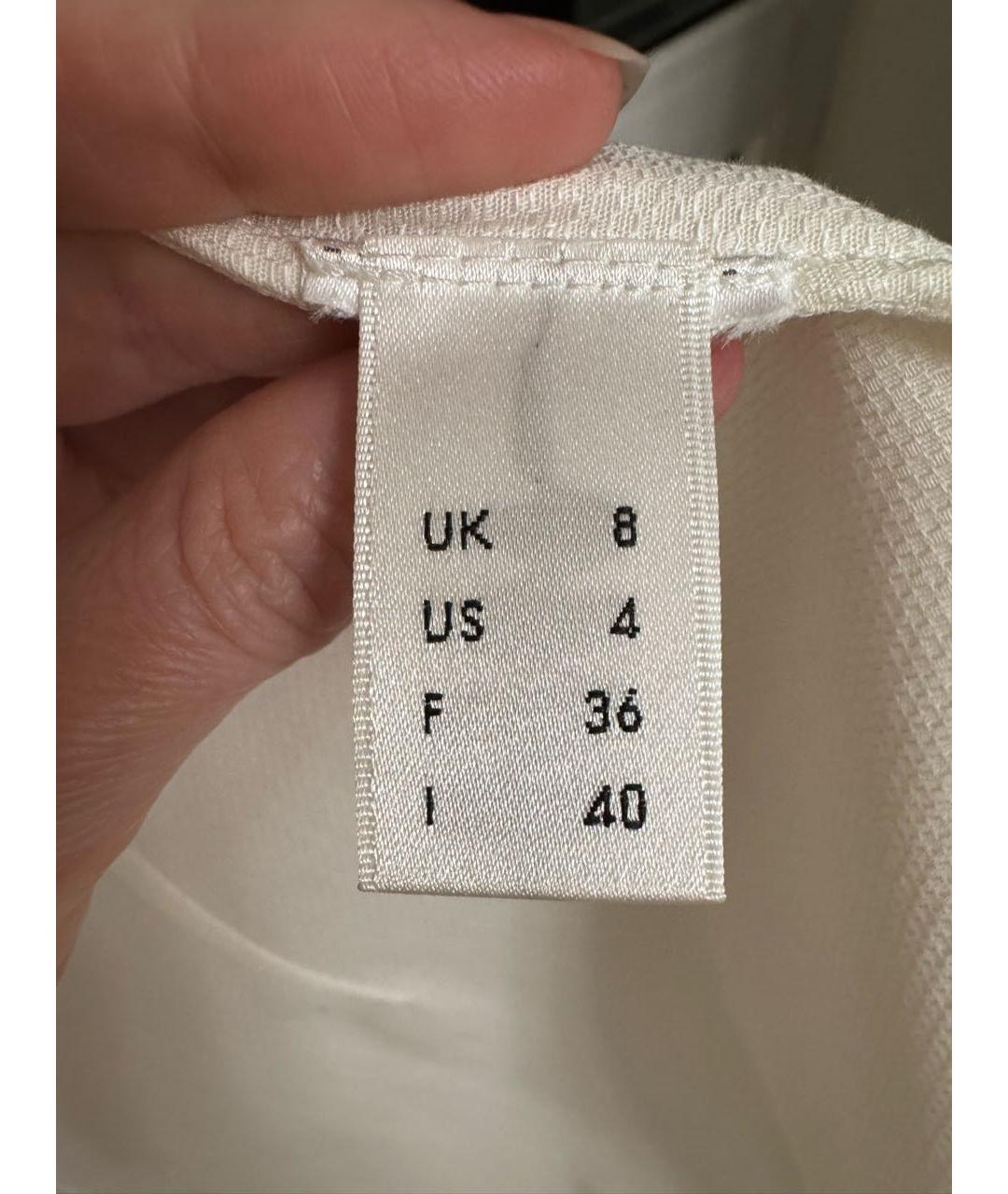 VICTORIA BECKHAM Белая хлопковая рубашка, фото 6