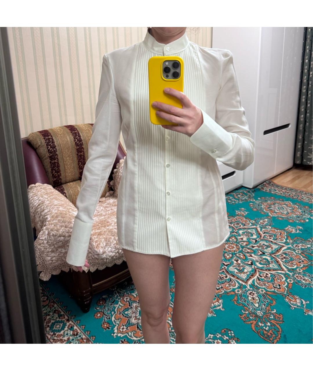 VICTORIA BECKHAM Белая хлопковая рубашка, фото 7