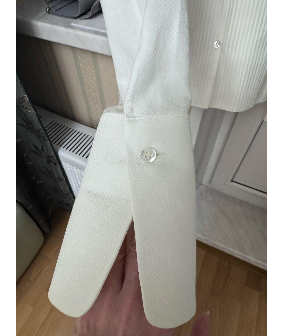 VICTORIA BECKHAM Белая хлопковая рубашка, фото 5