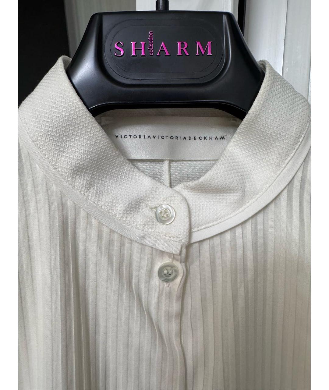 VICTORIA BECKHAM Белая хлопковая рубашка, фото 3