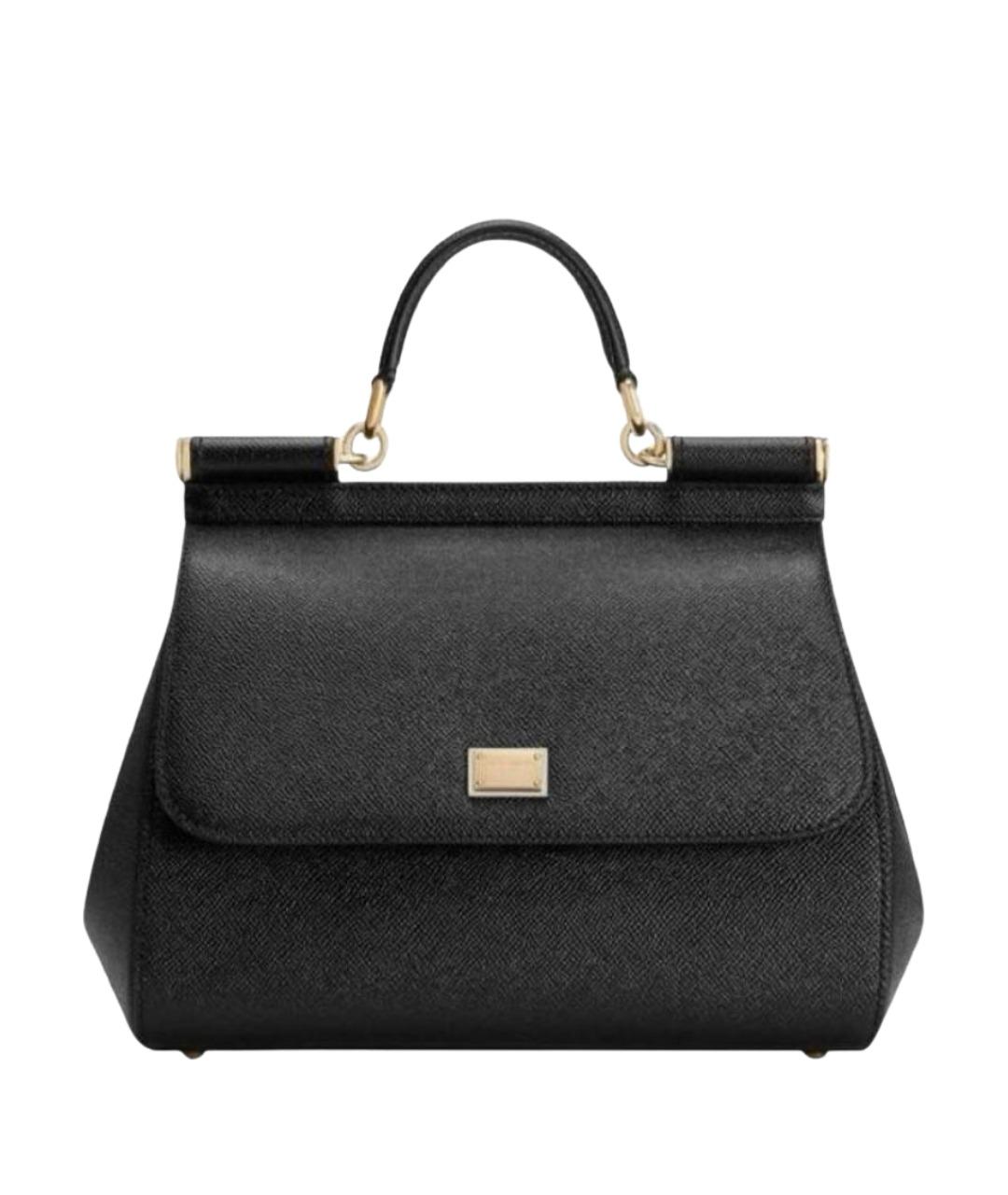 DOLCE&GABBANA Черная кожаная сумка через плечо, фото 10