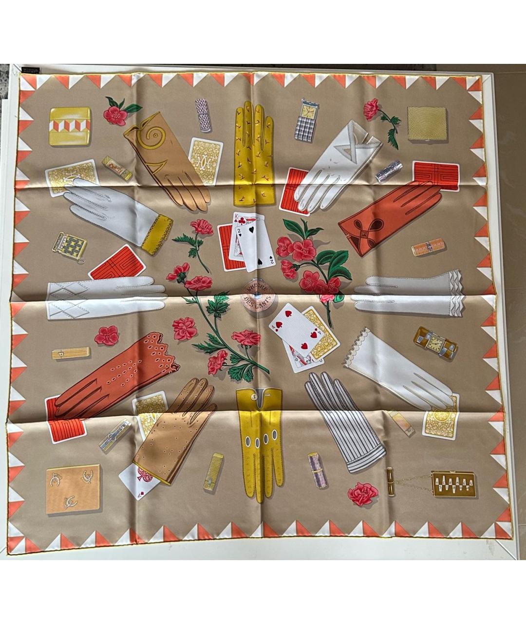 HERMES Мульти шелковый платок, фото 3