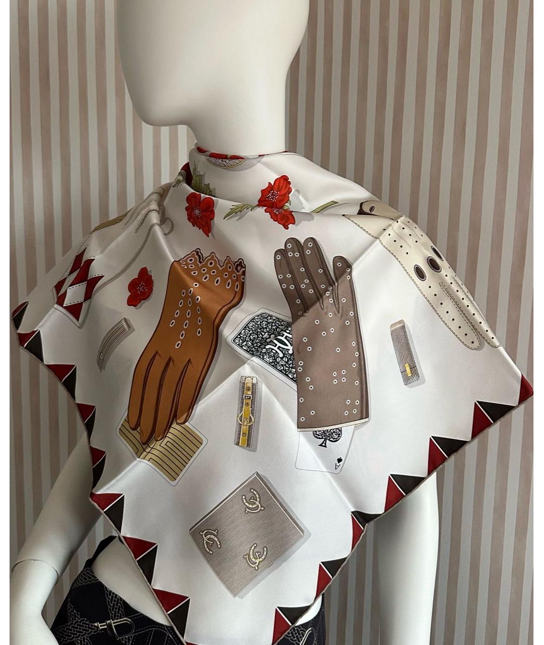 HERMES Мульти шелковый платок, фото 2