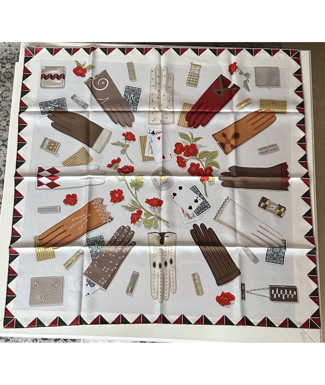 HERMES Мульти шелковый платок, фото 3