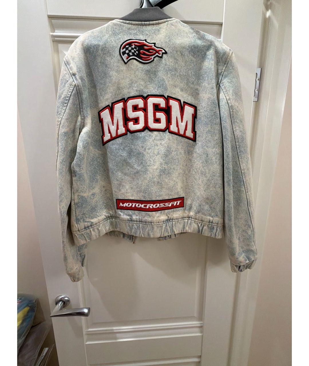 MSGM Голубая деним куртка, фото 2