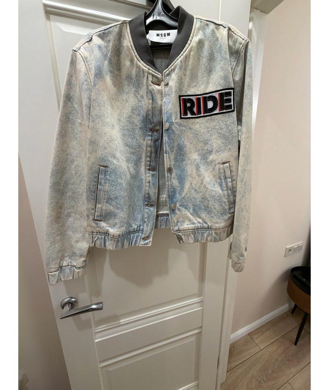 MSGM Голубая деним куртка, фото 7
