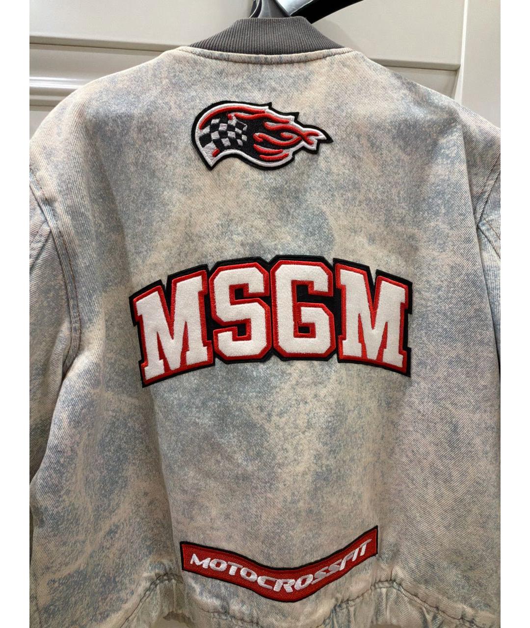 MSGM Голубая деним куртка, фото 3