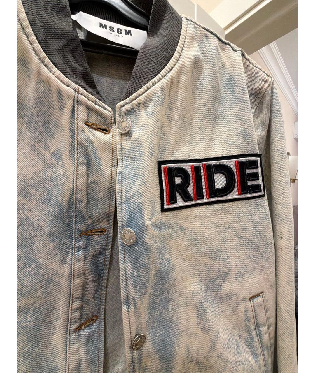 MSGM Голубая деним куртка, фото 4
