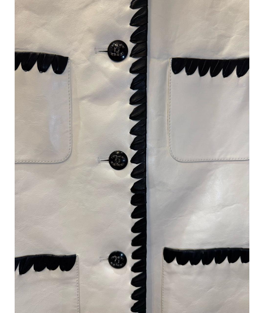 CHANEL Белый кожаный жилет, фото 4