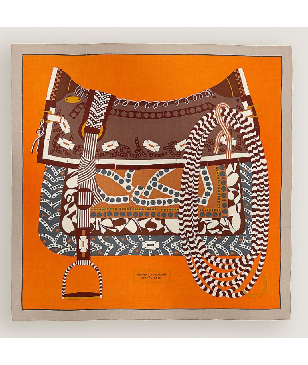 HERMES Мульти кашемировый платок, фото 4