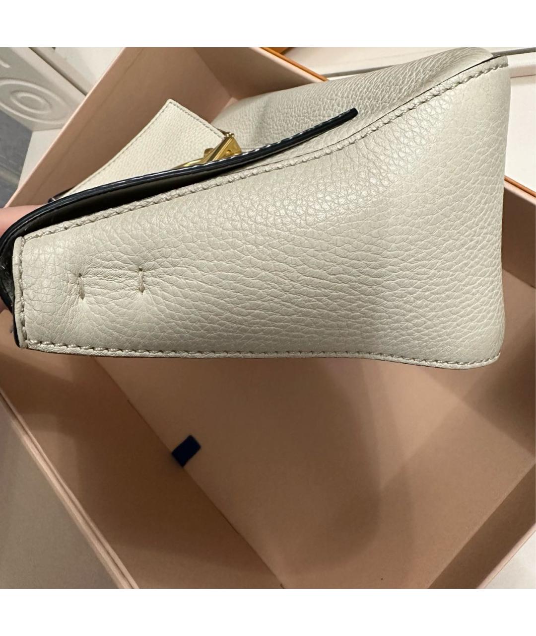 VALENTINO Бежевая кожаная сумка через плечо, фото 3
